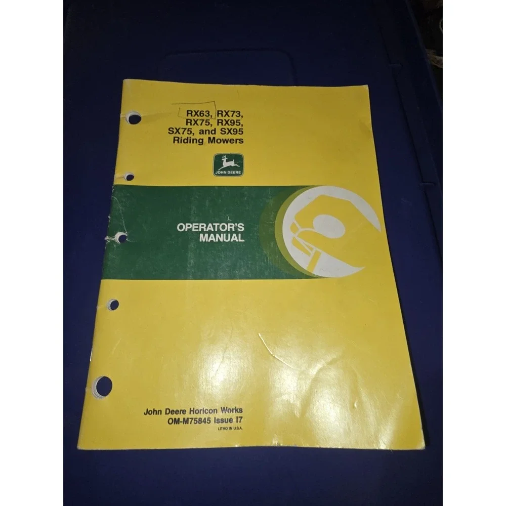 1987 JOHN DEERE RIDING MOWERS OPERATORS MANUAL ORIGINAL‎